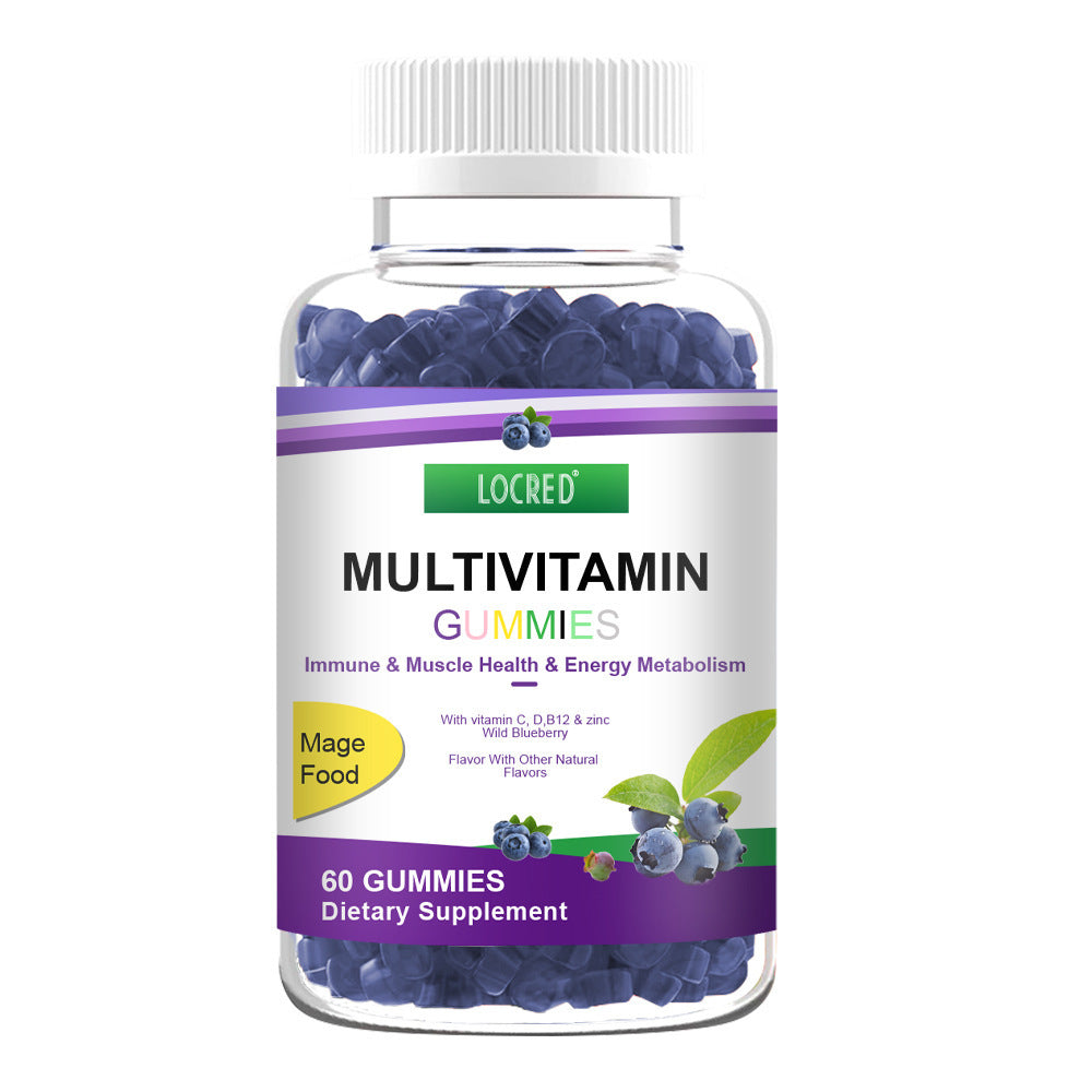 Gummies aux myrtilles - Vitamine D, C, B12 er Zinc - Super Aliment