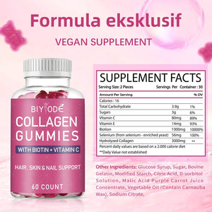 Gummies blanchissants au collagène et à la biotine