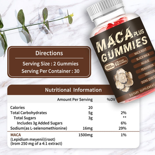 Gummies à la Maca, Aguaje, Fénugrec