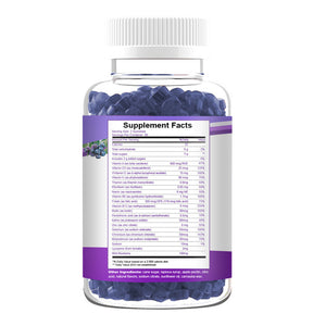 Gummies aux myrtilles - Vitamine D, C, B12 er Zinc - Super Aliment