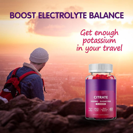 Potassium Citrate Gummies 1000 mg - sans sucre