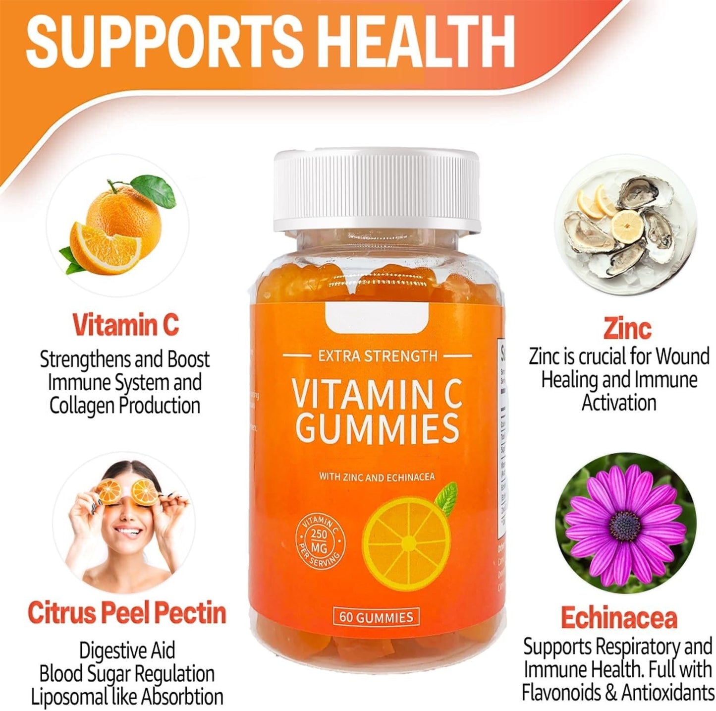 Vitamin C Gummies + Zinc