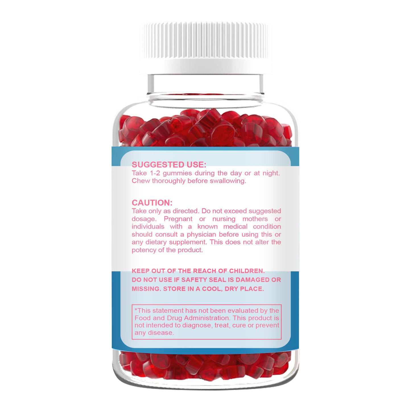 Gummies biotine 10 000 mgc - gout fraise + Pousse des Cheveux, peau ongles