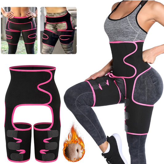 Ceinture de sudation taille haute pour cuisses, rehausseur de fesses, ceinture de maintien 3 en 1, réglable
