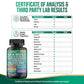 Gelules  Mousse de mer 7 000 mg,  Huile de graines noires 4 000 mg, Ashwagandha 2 000 mg, Curcuma 2 000 mg, Fucus vésiculeux 2 000 mg,  Bardane 2