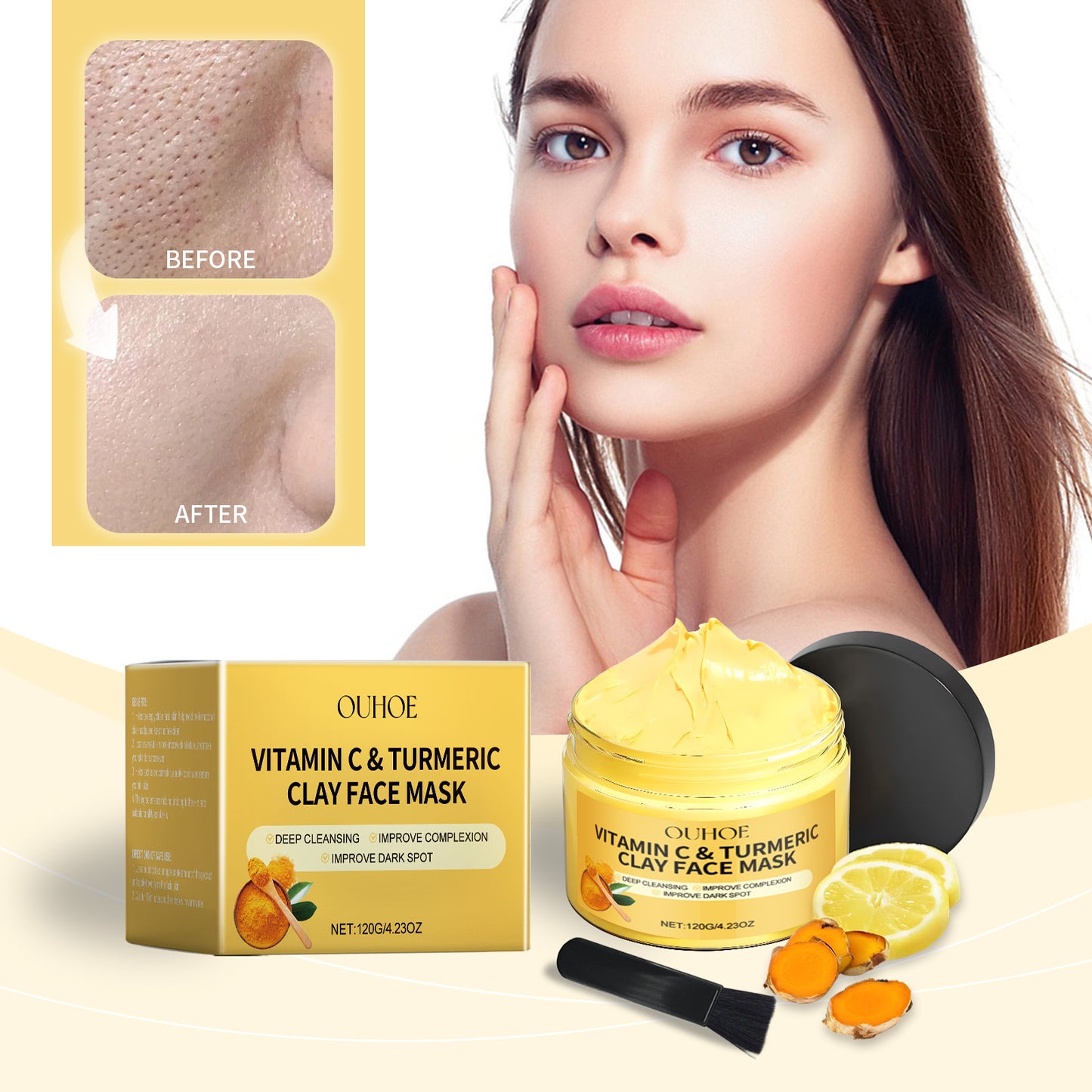 Masque du visage à la Vitamine C & Curcuma
