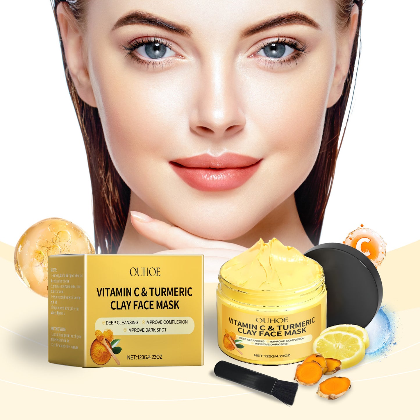 Masque du visage à la Vitamine C & Curcuma