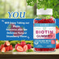 Gummies biotine 10 000 mgc - gout fraise + Pousse des Cheveux, peau ongles