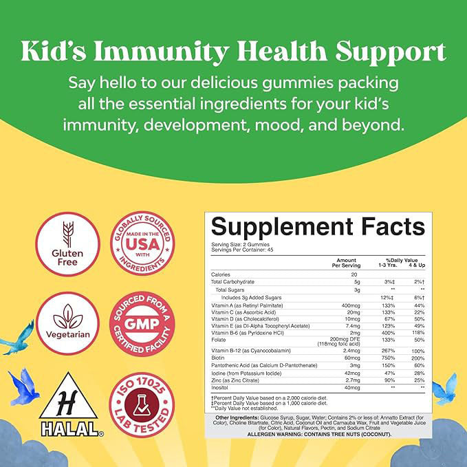 Gummies multivitaminés pour enfants