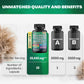 Gelules  Mousse de mer 7 000 mg,  Huile de graines noires 4 000 mg, Ashwagandha 2 000 mg, Curcuma 2 000 mg, Fucus vésiculeux 2 000 mg,  Bardane 2