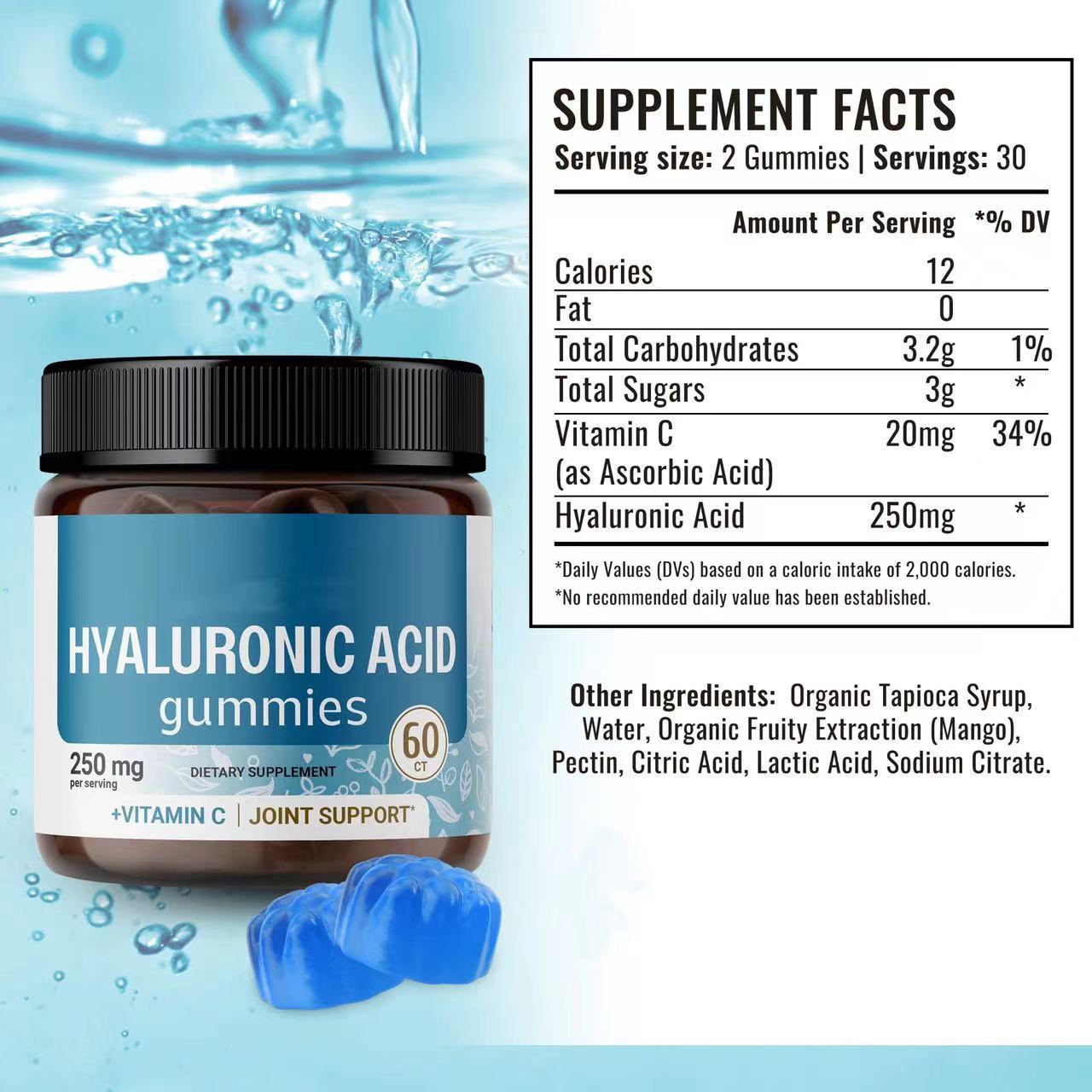 Gummies à l'acide hyaluronique
