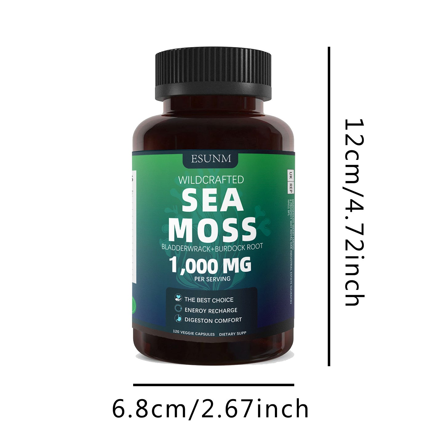 Gélules de vitamine composée d'algues