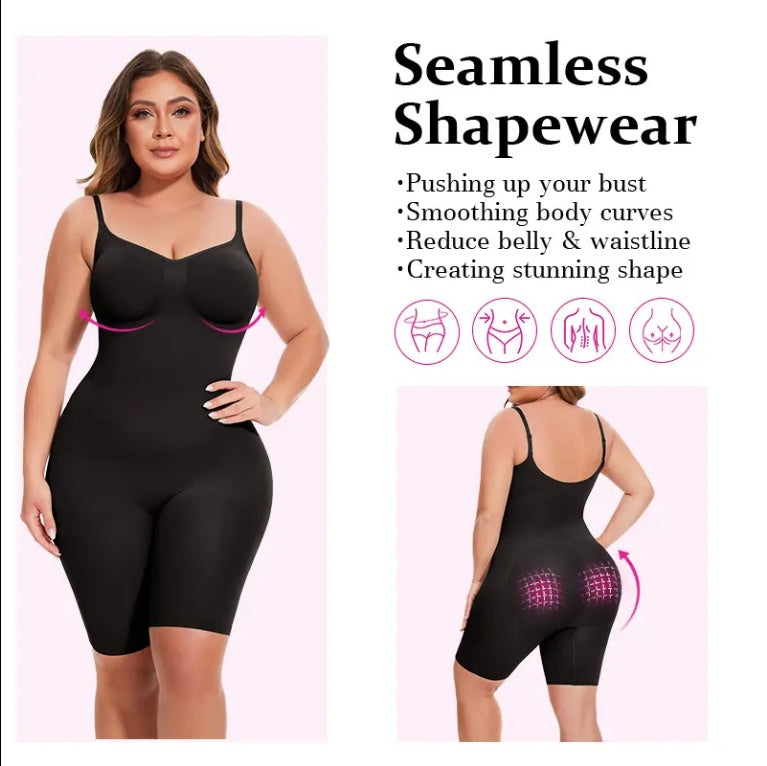 Body amincissant ventre plat, sculptant le corps, court, mi-cuisse