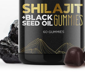 Gummies  au shlajit, huile de nigelle et de vitamine E
