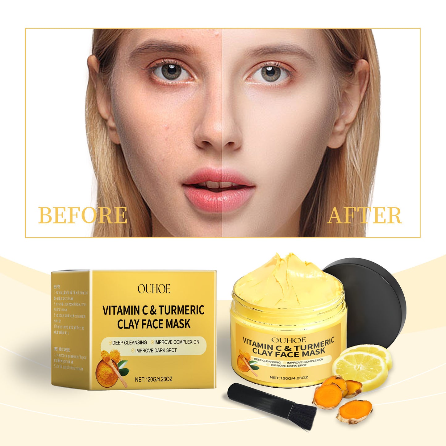 Masque du visage à la Vitamine C & Curcuma